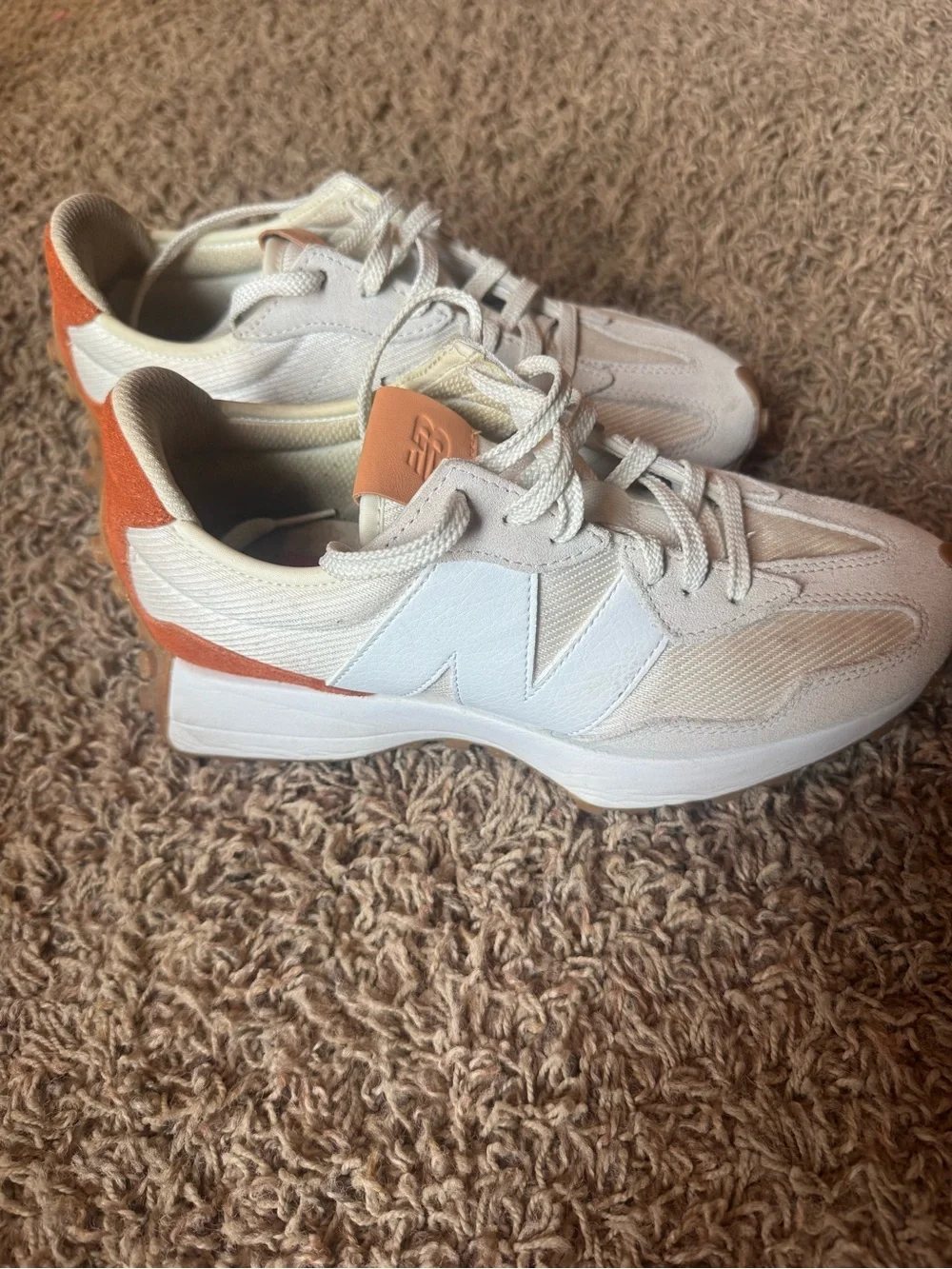 Women's New Balance Neutral White & Tan Accent Lifestyle Sneakers